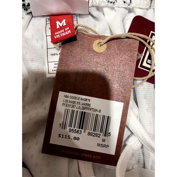 Mitchell & Ness L.A Lakers HWC Doodle Shorts Mens Medium - Picture 6 of 6